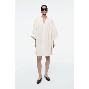 COS Cream Mini Dress with Dolman Sleeves